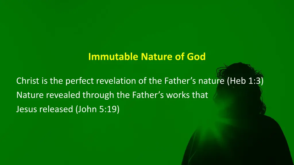 immutable nature of god 1