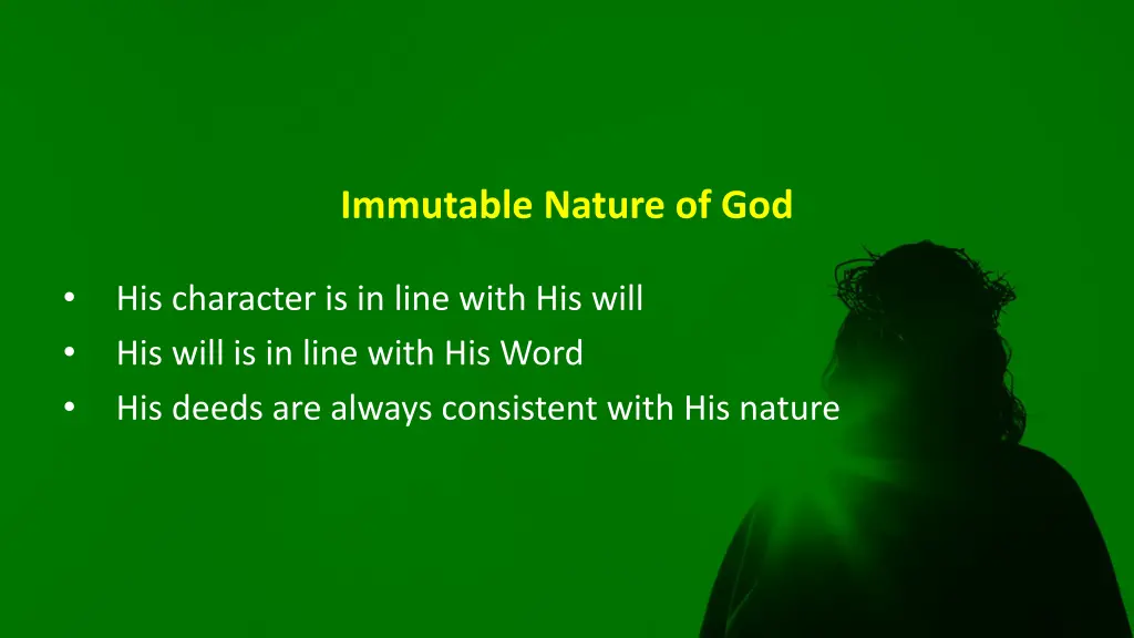 immutable nature of god