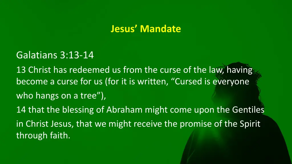 jesus mandate 1