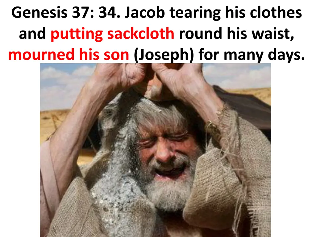 genesis 37 34 jacob tearing his clothes