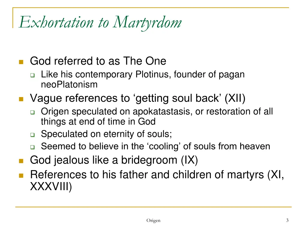 exhortation to martyrdom