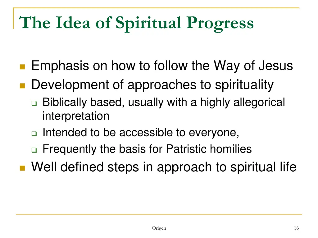 the idea of spiritual progress