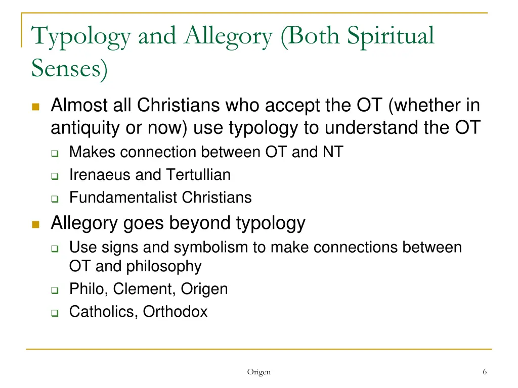 typology and allegory both spiritual senses