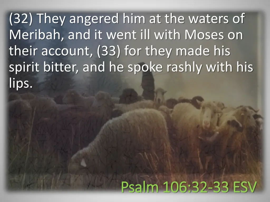 32 they angered him at the waters of meribah