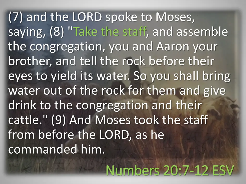 7 and the lord spoke to moses saying 8 take