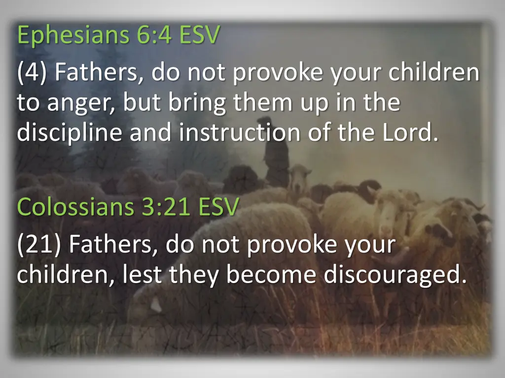 ephesians 6 4 esv 4 fathers do not provoke your