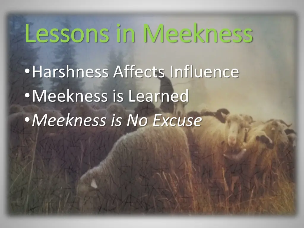 lessons in meekness lessons in meekness 2