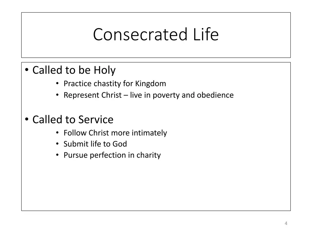 consecrated life