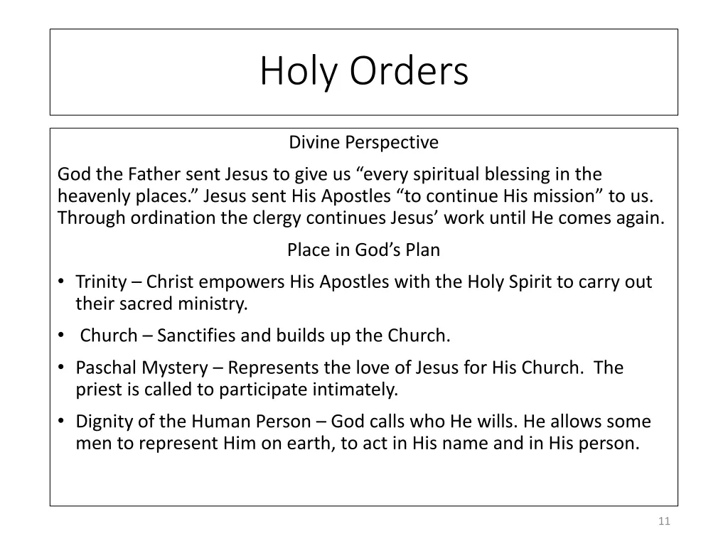 holy orders 1