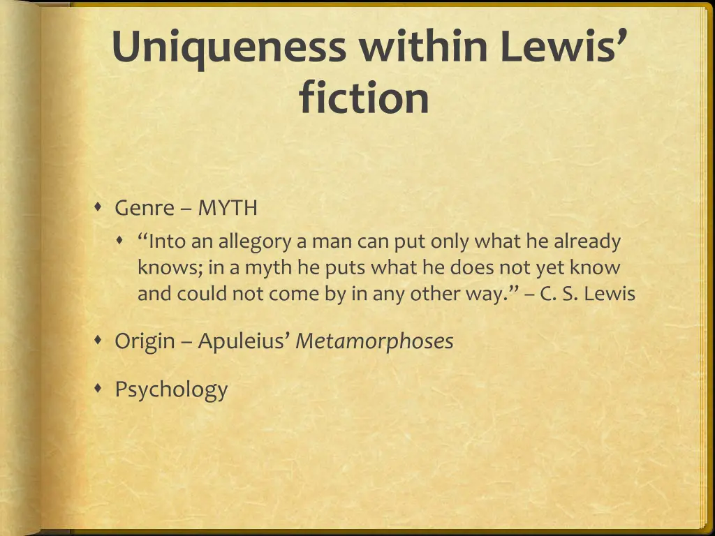 uniqueness within lewis fiction