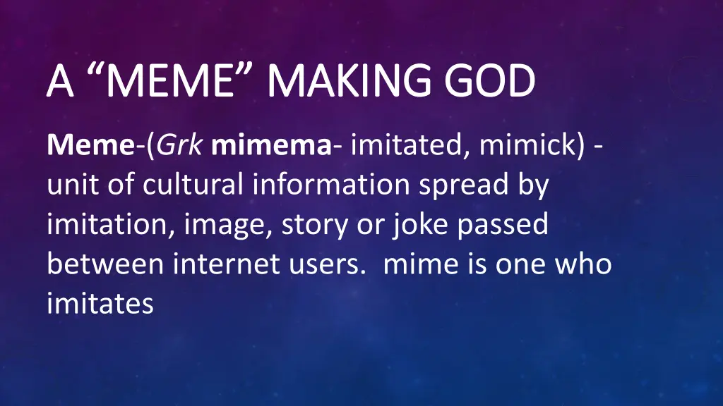 a meme making god a meme making god 1