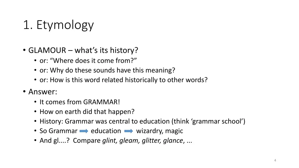 1 etymology