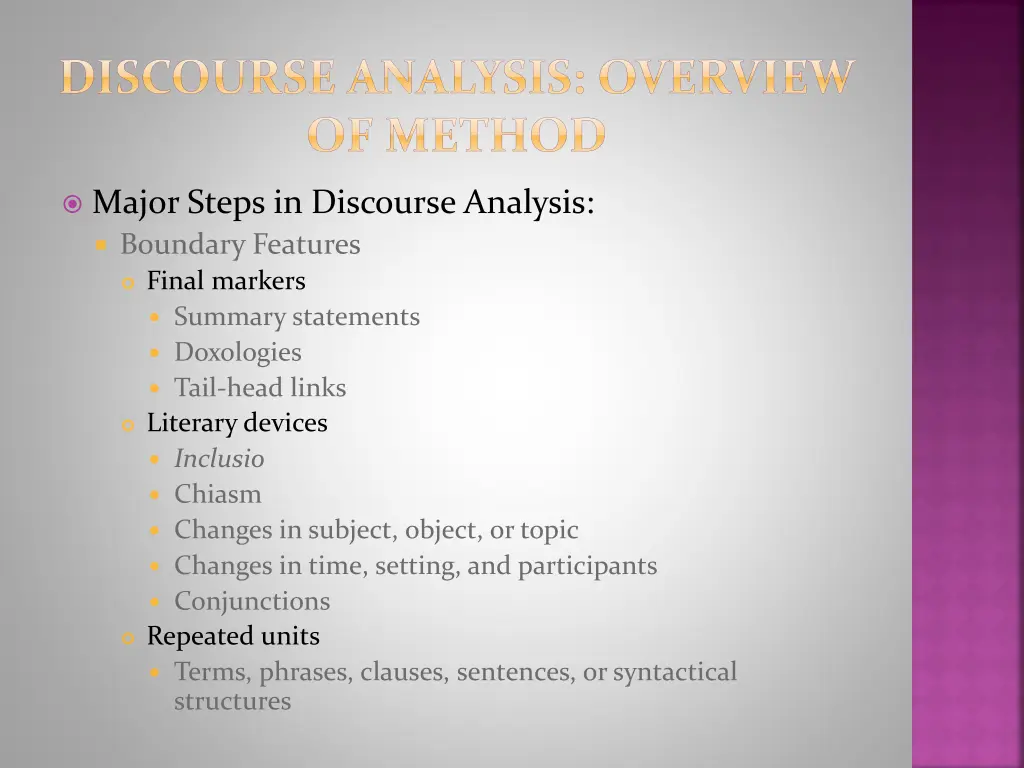 discourse analysis overview of method 1