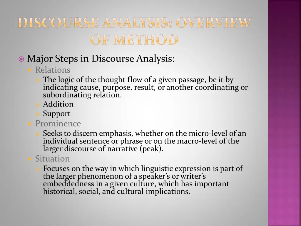 discourse analysis overview of method 4