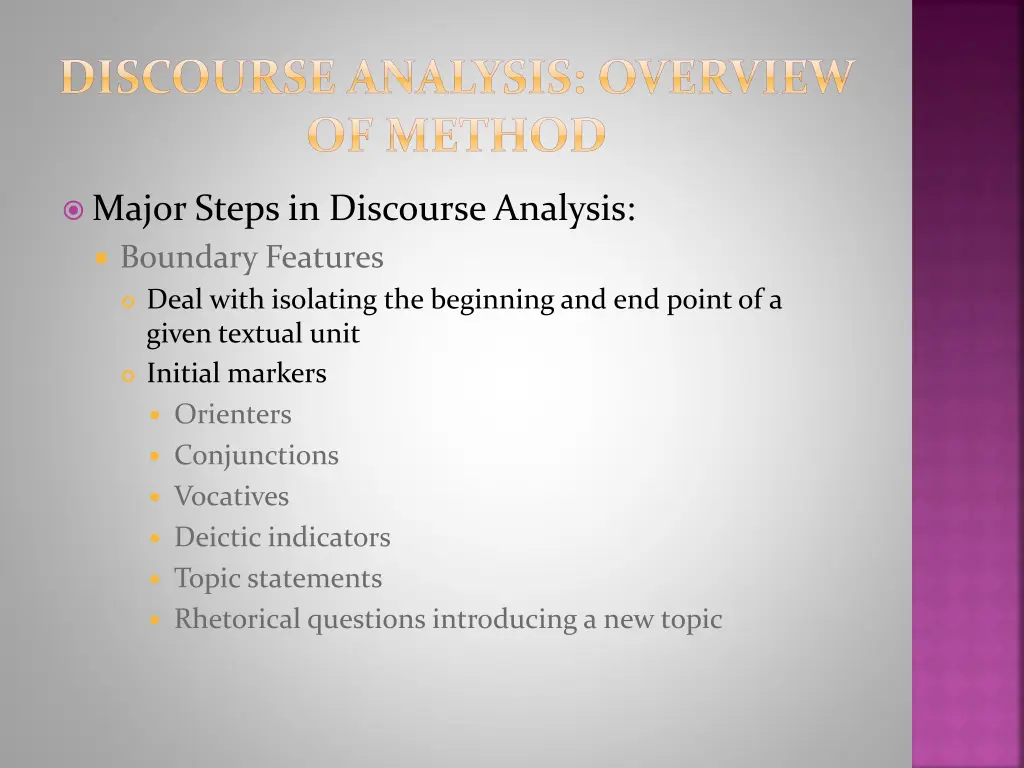 discourse analysis overview of method