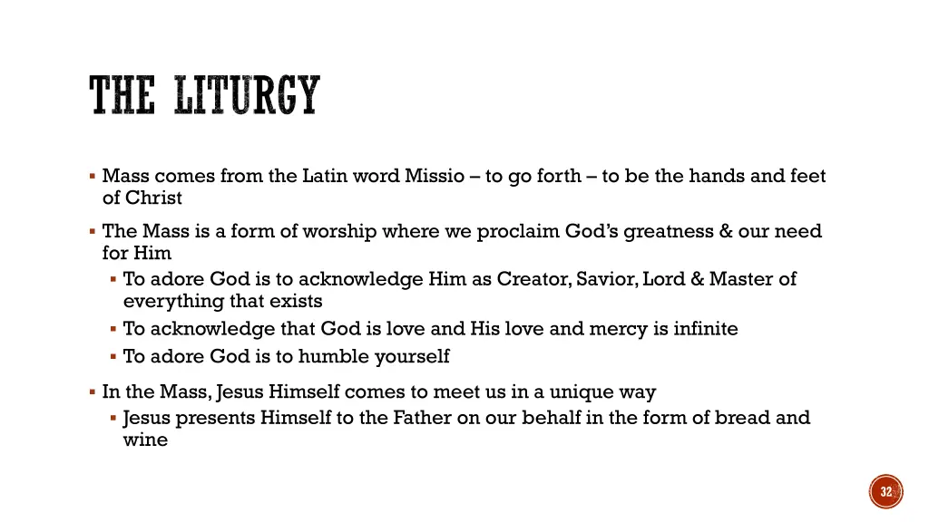 the liturgy