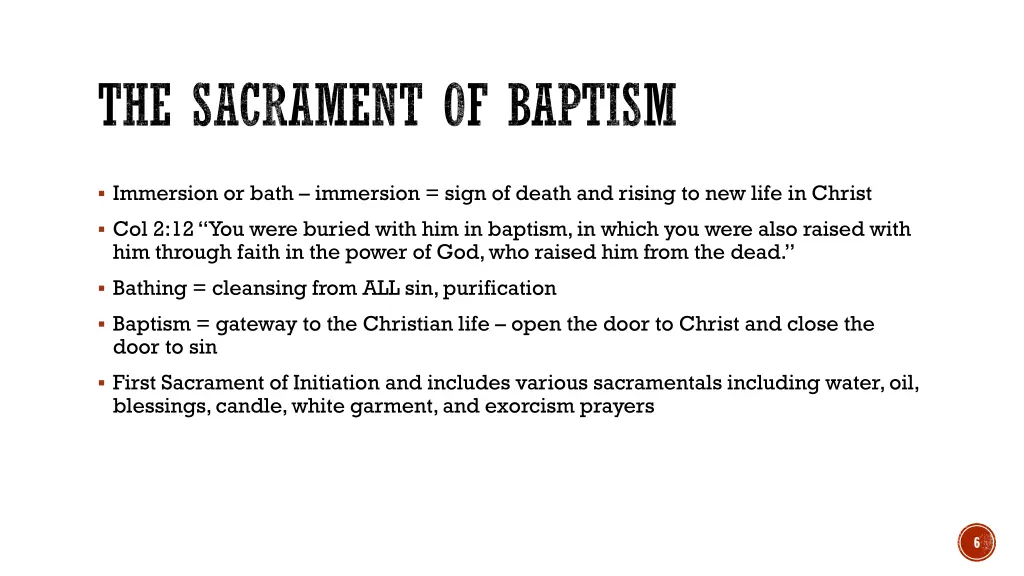 the sacrament of baptism