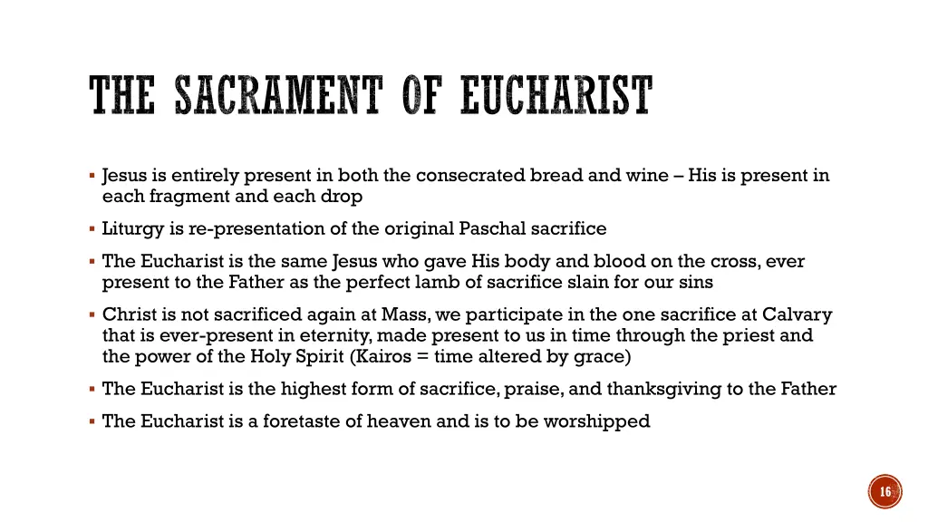 the sacrament of eucharist 1