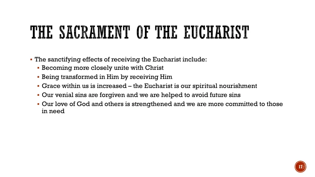 the sacrament of the eucharist 2