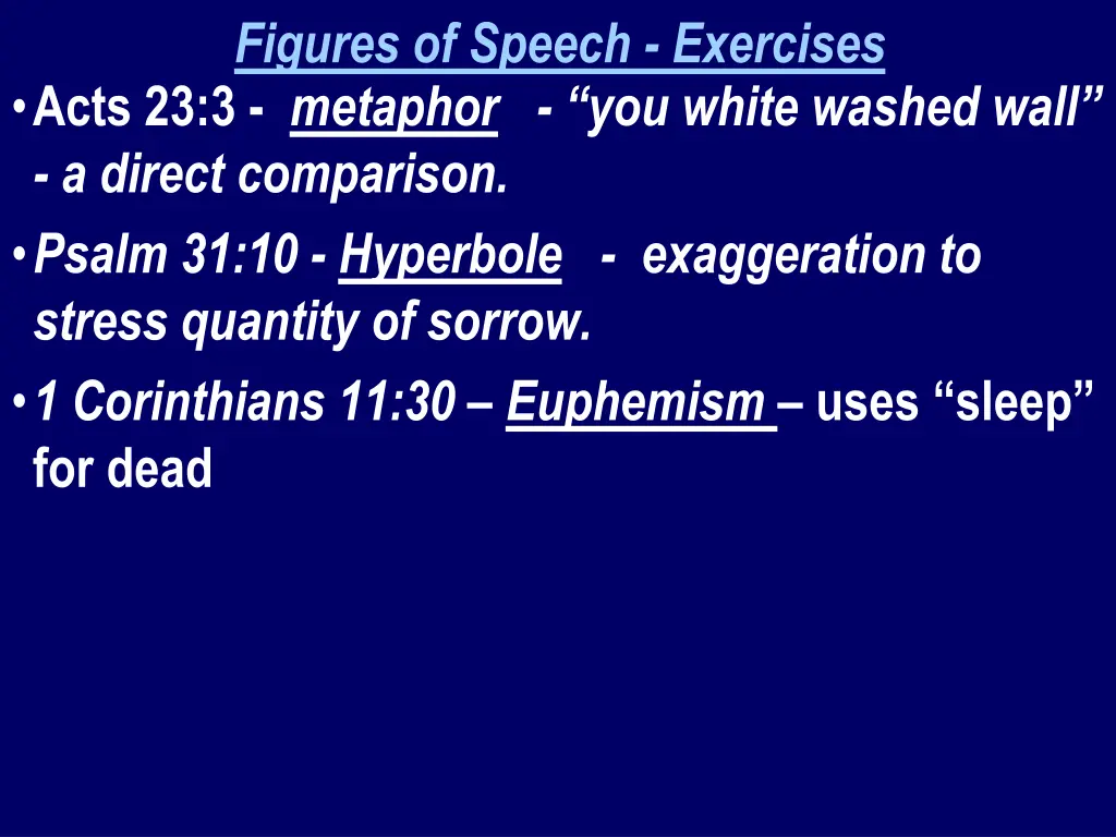 figures of speech exercises acts 23 3 metaphor