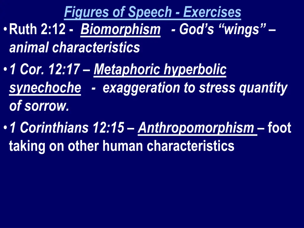 figures of speech exercises ruth 2 12 biomorphism