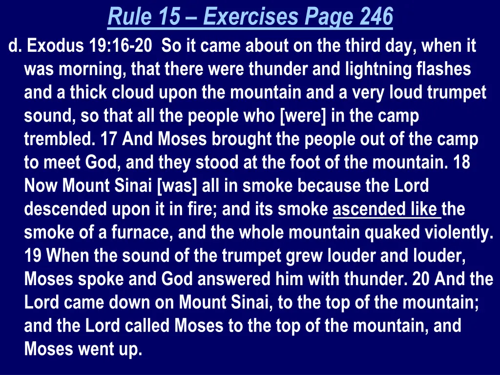 rule 15 exercises page 246 d exodus