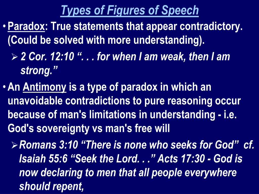 types of figures of speech paradox true