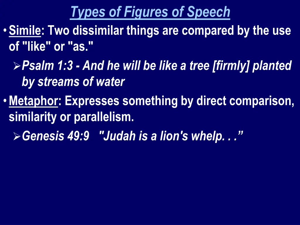 types of figures of speech simile two dissimilar