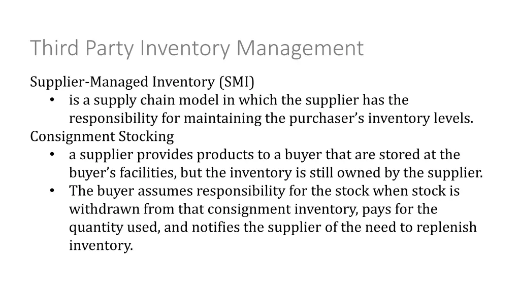 third party inventory management