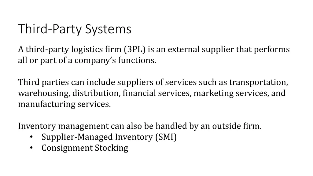 third party systems