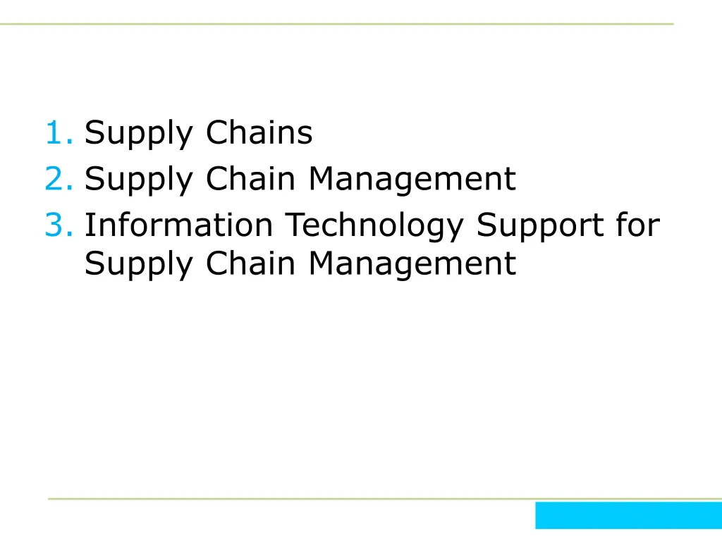 1 supply chains 2 supply chain management