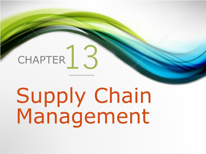 chapter 13 supply chain management