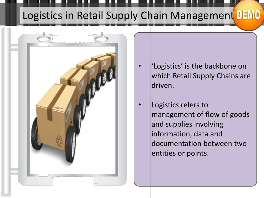 logistics in retail supply chain management