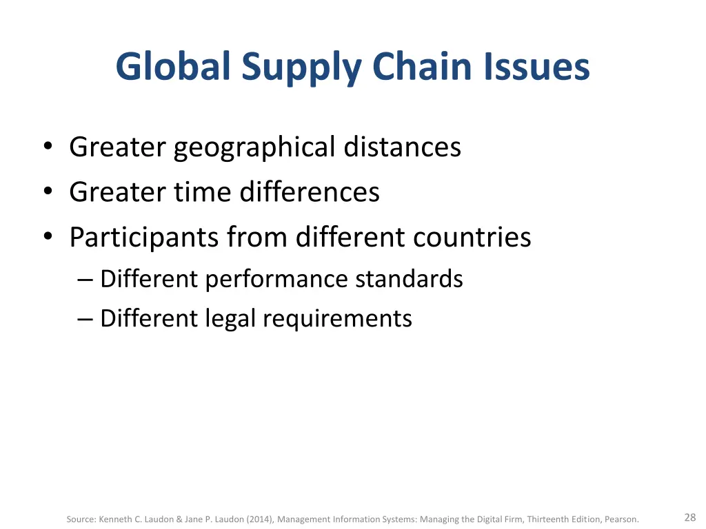 global supply chain issues