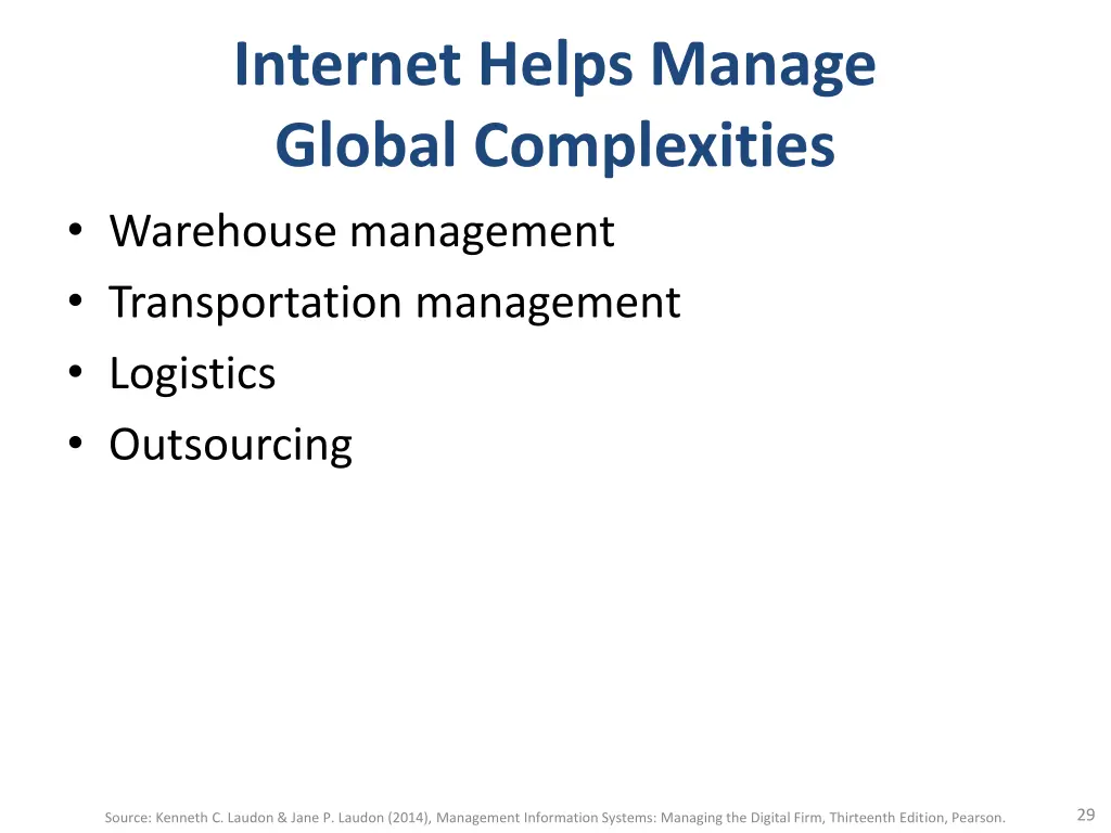 internet helps manage global complexities