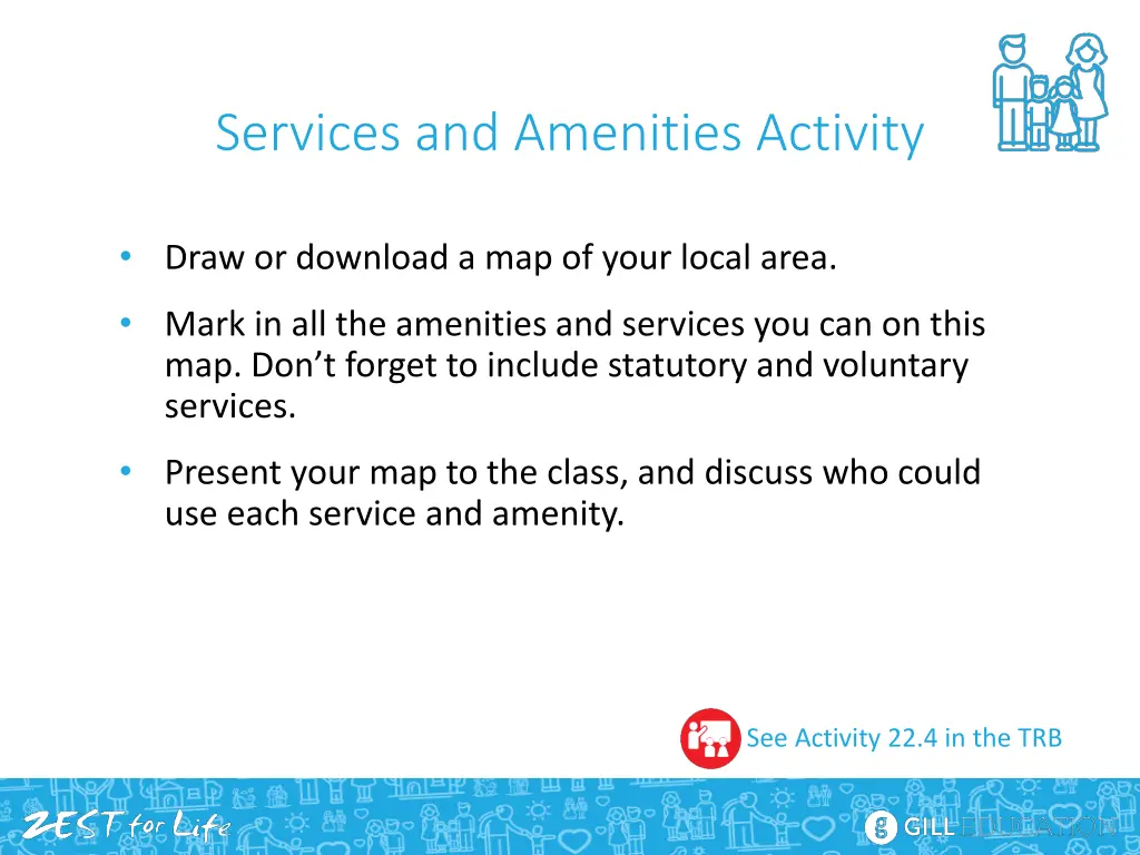 services and amenities activity