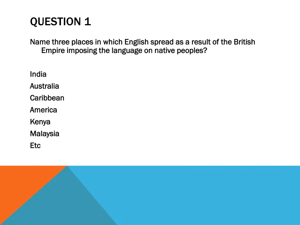 question 1