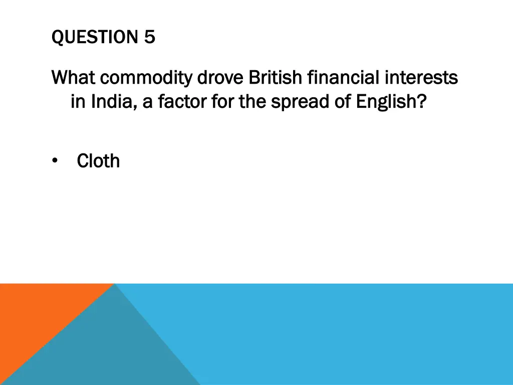 question 5