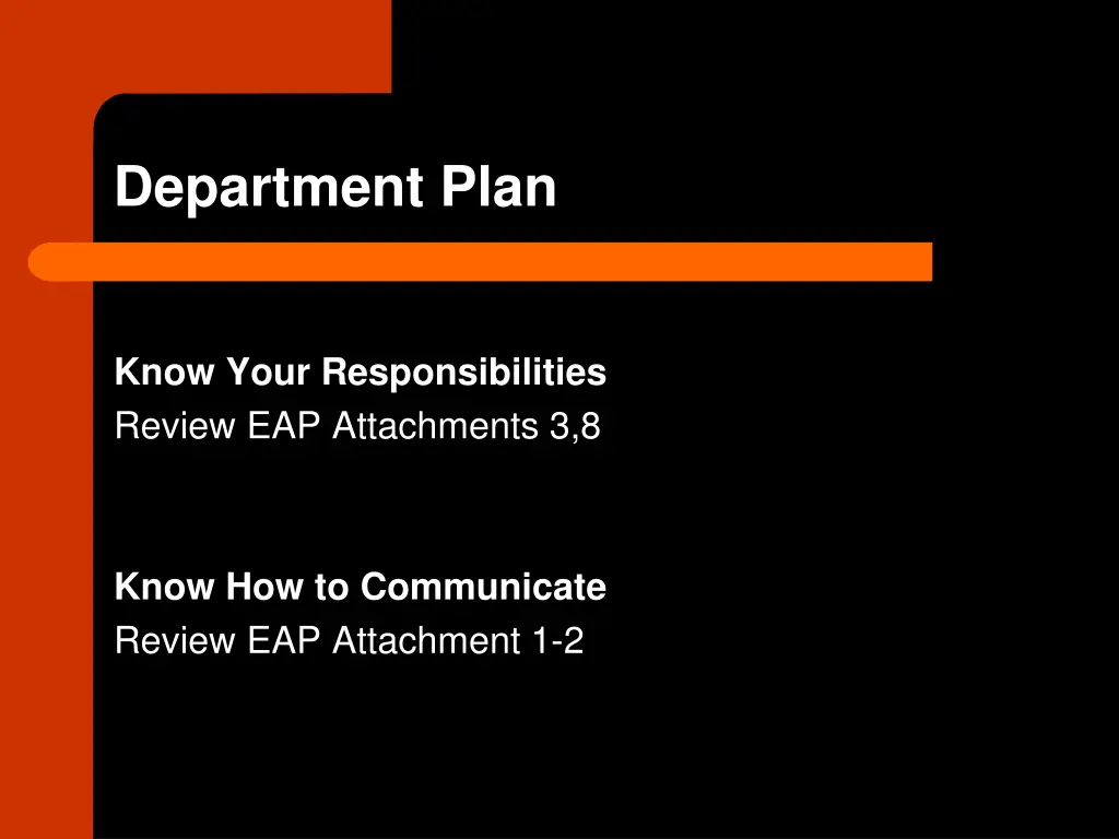 department plan