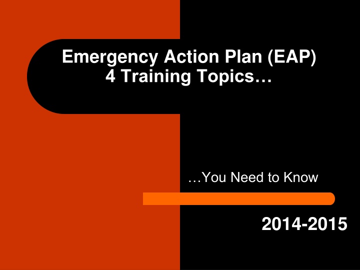 emergency action plan eap 4 training topics