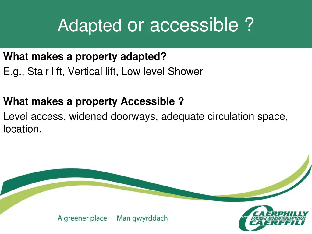 adapted or accessible