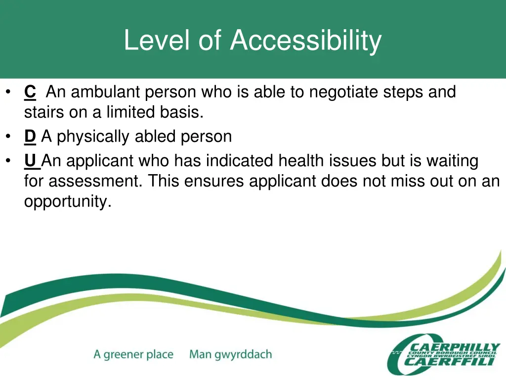 level of accessibility 2