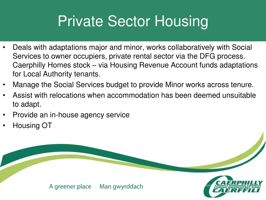 private sector housing