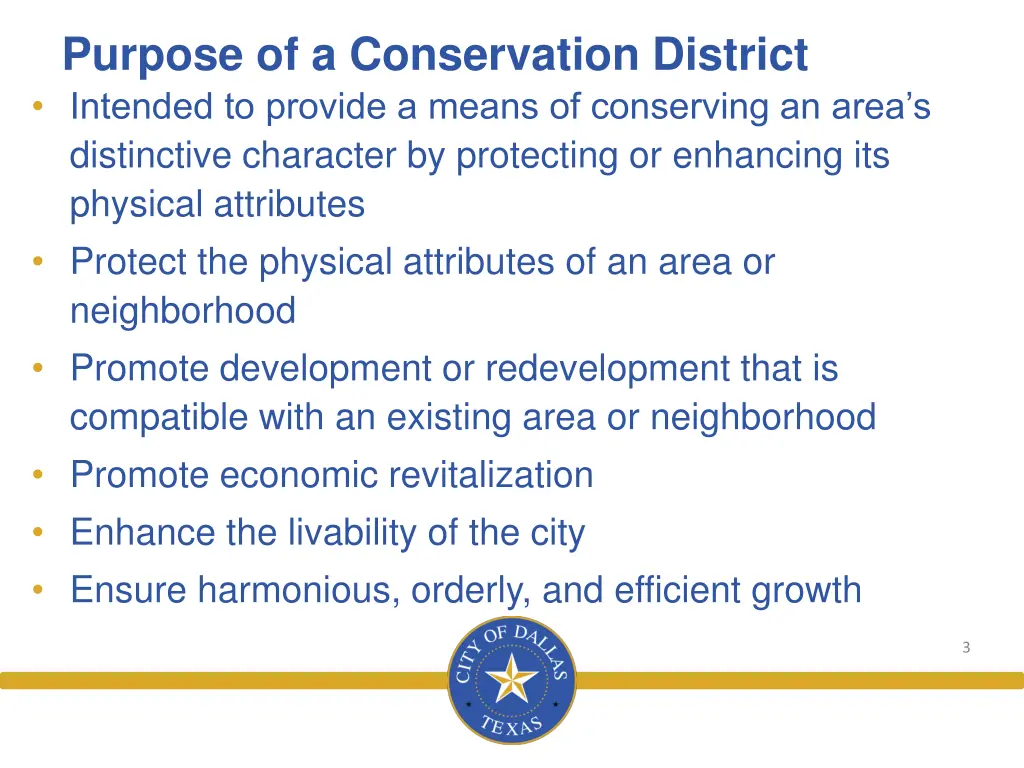 purpose of a conservation district intended