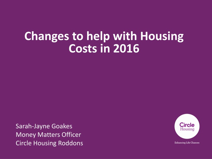 changes to help with housing costs in 2016