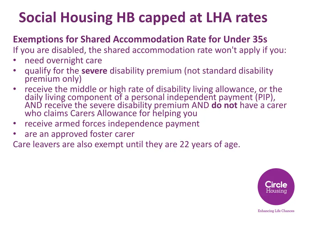 social housing hb capped at lha rates 2