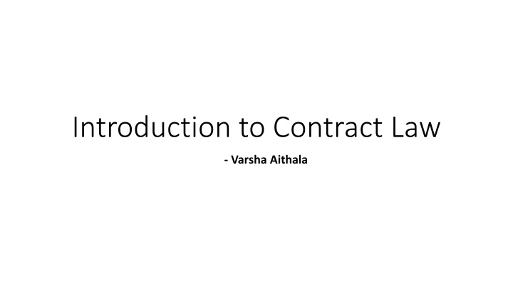 introduction to contract law