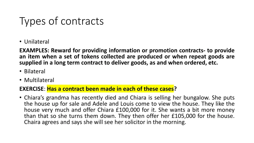 types of contracts