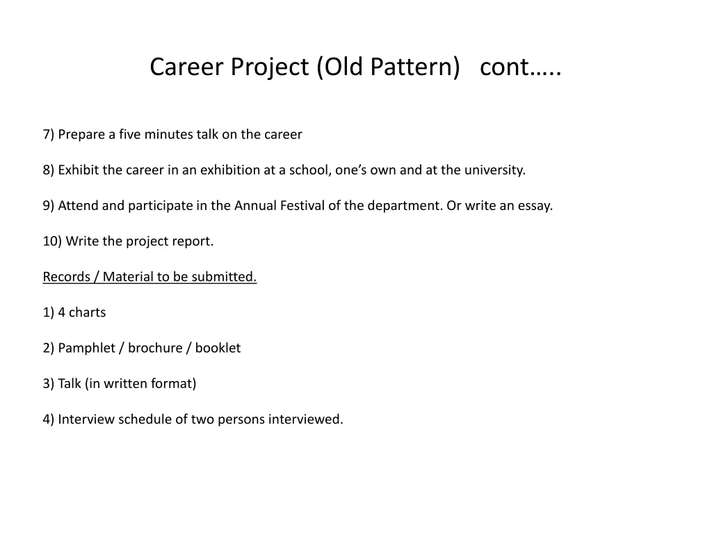 career project old pattern cont