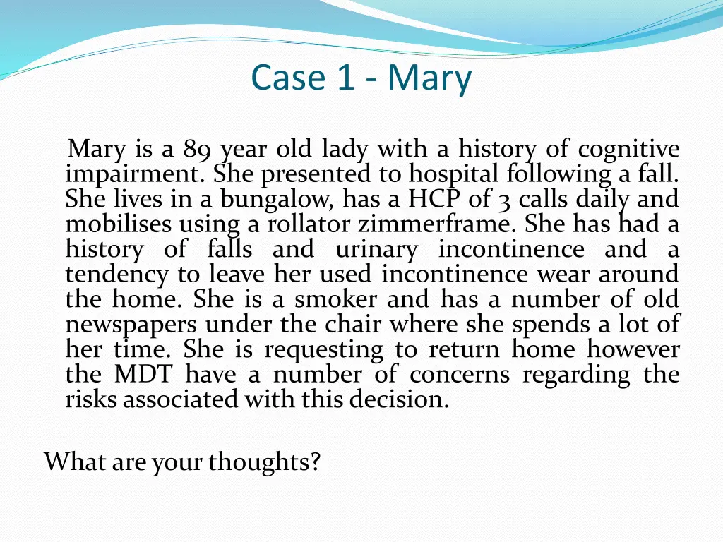 case 1 mary